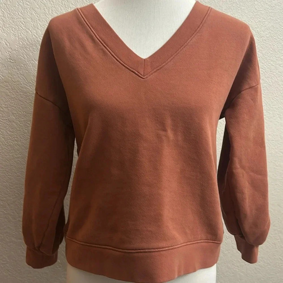 Madewell Vneck Sweatshirt - Picture 1 of 5